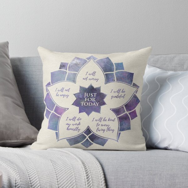 Reiki Principles - Reiki Precepts Throw Pillow