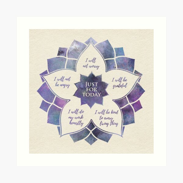 Reiki Principles - Reiki Precepts Art Print