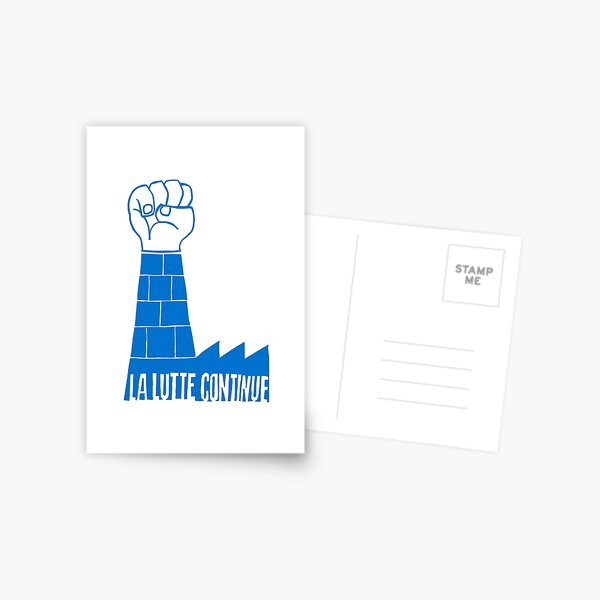 Item preview, Paris Revolt, May 68: 'La Lutte Continue' in Blue designed and sold by Day Chapman.