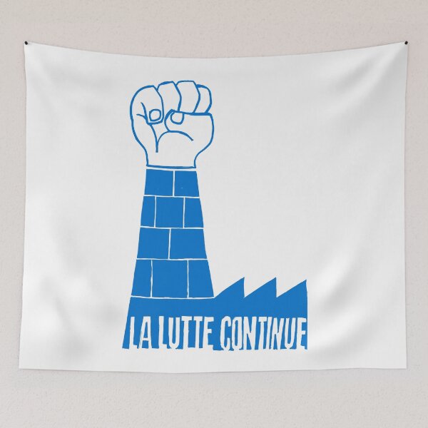 Item preview, Paris Revolt, May 68: 'La Lutte Continue' in Blue designed and sold by Day Chapman.