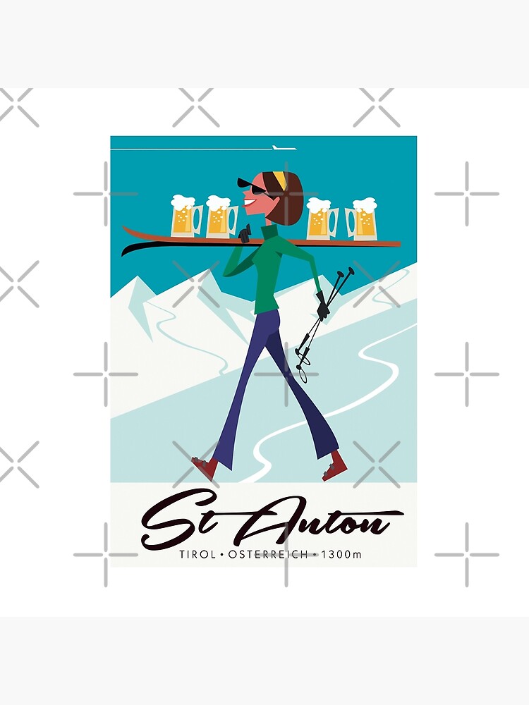 St Anton ski poster by GAGodel
