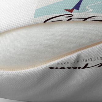 Alternate view of St Anton ski poster Floor Pillow