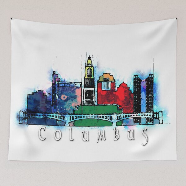 Item preview, Colombus City Skyline designed and sold by DimDom.