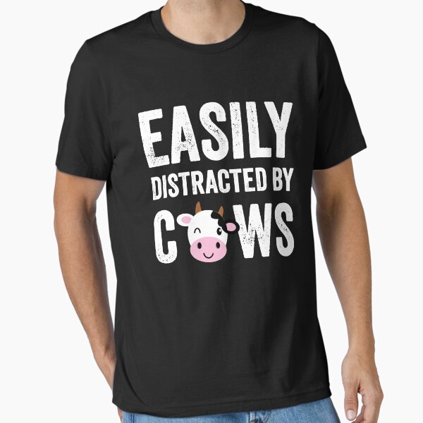 Vista previa del artículo con la obra «Se distrae fácilmente con las vacas - Vaquero», diseñado y vendido por Captain Mood.