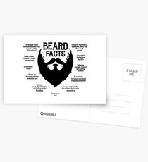 Beard Facts (black) Postcards