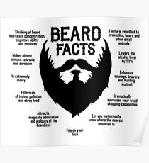 Beard Facts (black) Poster
