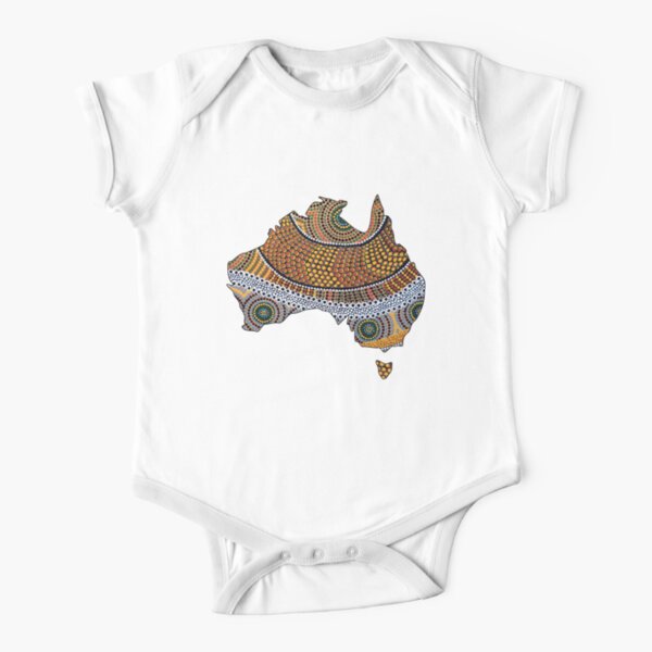 Aboriginal australian Short Sleeve Baby One-Piece