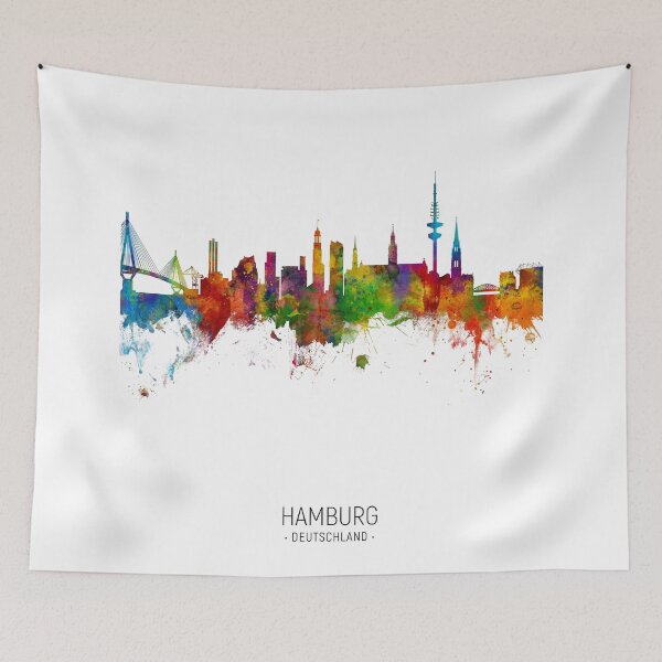 Artikelvorschau, Hamburg Deutschland Skyline entworfen und verkauft von ArtPrints.