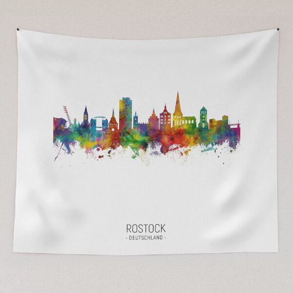 Item preview, Rostock Germany Skyline designed and sold by ArtPrints.
