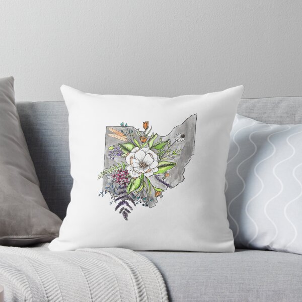 Artikelvorschau, Ohio State Floral Aquarell entworfen und verkauft von TyesaHughes.