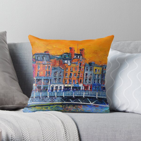 Millennium Bridge, Ormond Quay (Dublin, Ireland) Throw Pillow