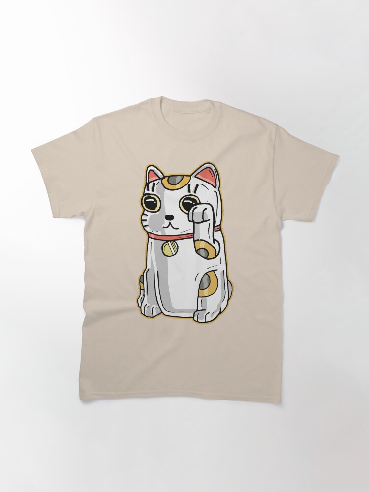 Alternate view of Japanese Lucky Cat / Alien Parasite from Rick and Morty™ Classic T-Shirt
