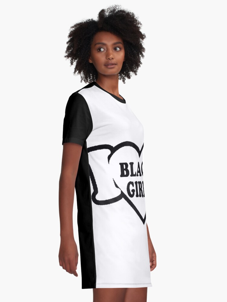 girls black tshirt dress