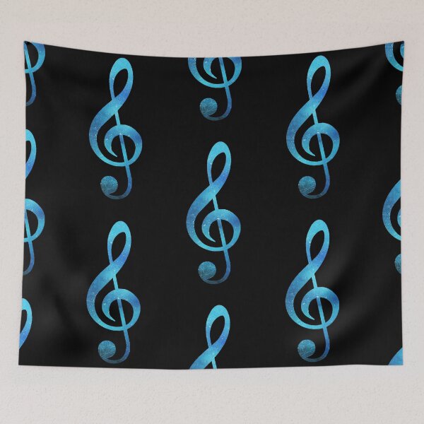 Item preview, Treble clef - light blue color gradient designed and sold by A.Nita Designs.