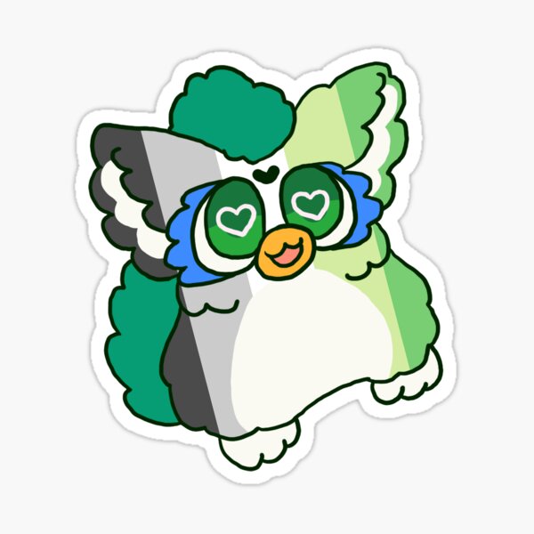 Aromantic Furby Pride Sticker