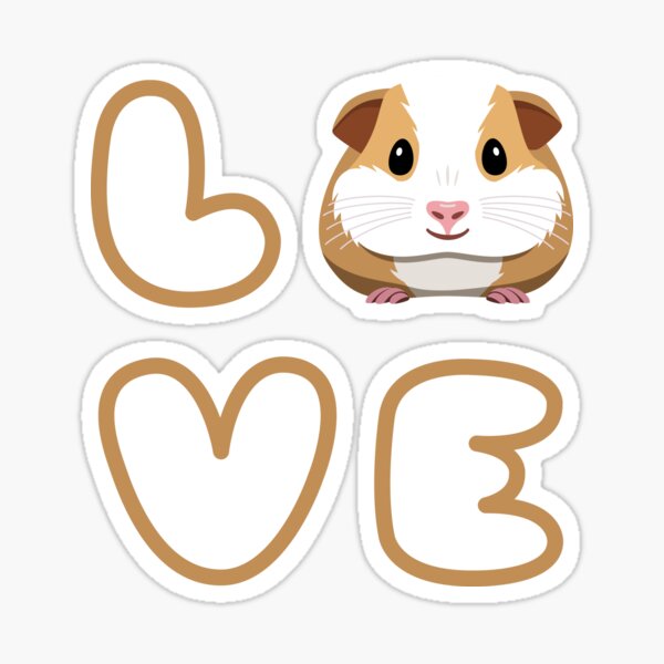 Item preview, Cute, Funny Guinea Pig Love designed and sold by Elvin Dantes.