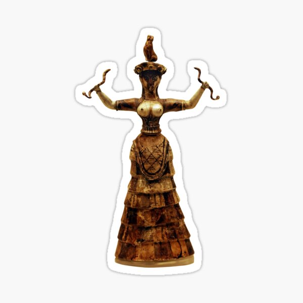 Item preview, minoan snake goddess designed and sold by ThatGirlTheyKno.