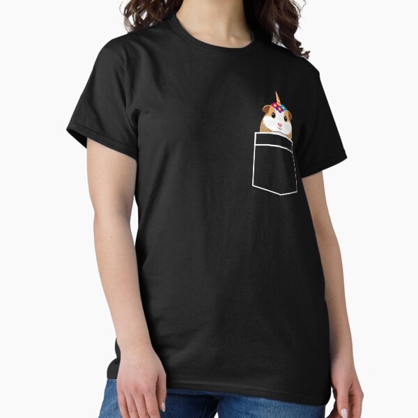 Item preview, Cute Small Guinicorn in White Outline Pocket  designed and sold by Elvin Dantes.