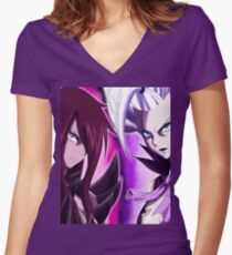 Erza x mirajane - fairy tail Women's Fitted V-Neck T-Shirt