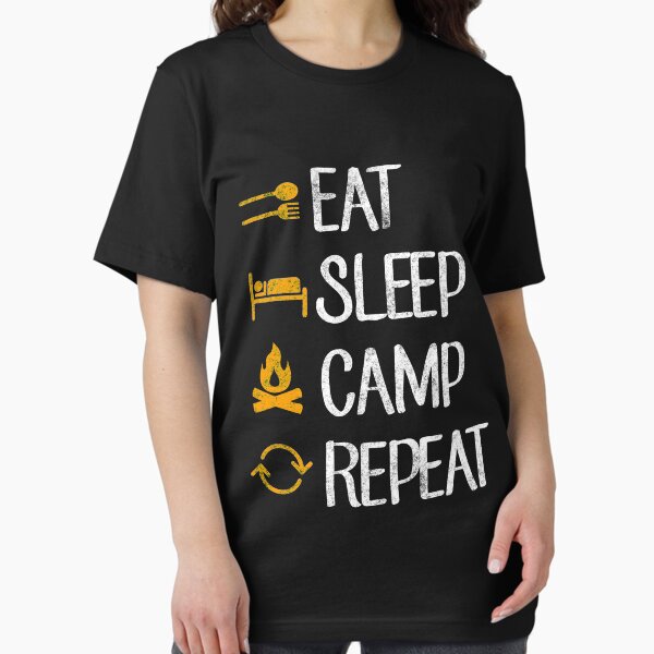 Item preview, Eat Sleep Camp Repeat - Funny Camping designed and sold by Captain Mood.