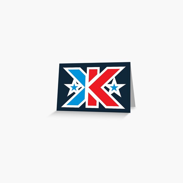 Kinetic Superhero Letter K Greeting Card
