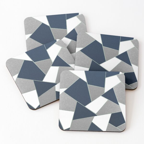 Item preview, Navy Blue Gray White Mint Geometric Glam #1 #geo #decor #art designed and sold by Anita's & Bella's Art.