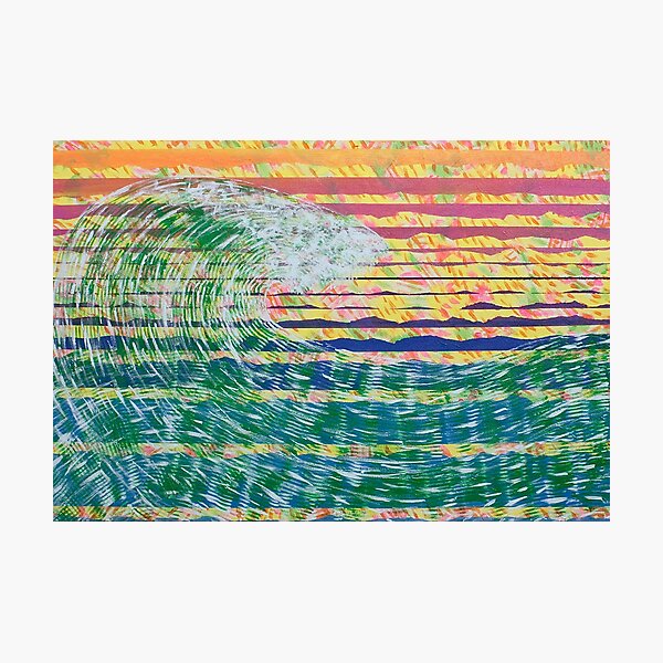 bluegreen wave Photographic Print