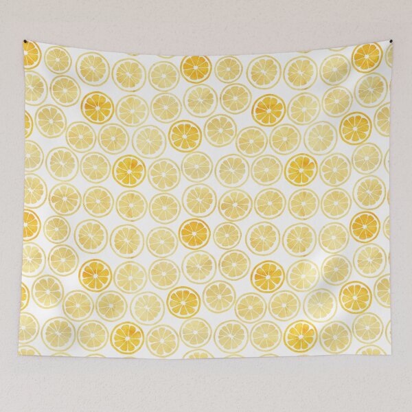 Item preview, Yellow Watercolor Lemon Slices Pattern designed and sold by hocapontas.