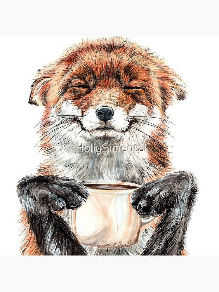 Morning Fox - cute coffee animal by HollySimental