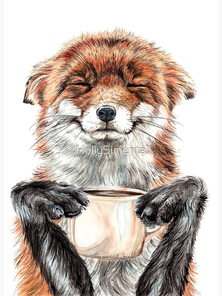 Morning Fox - cute coffee animal by HollySimental