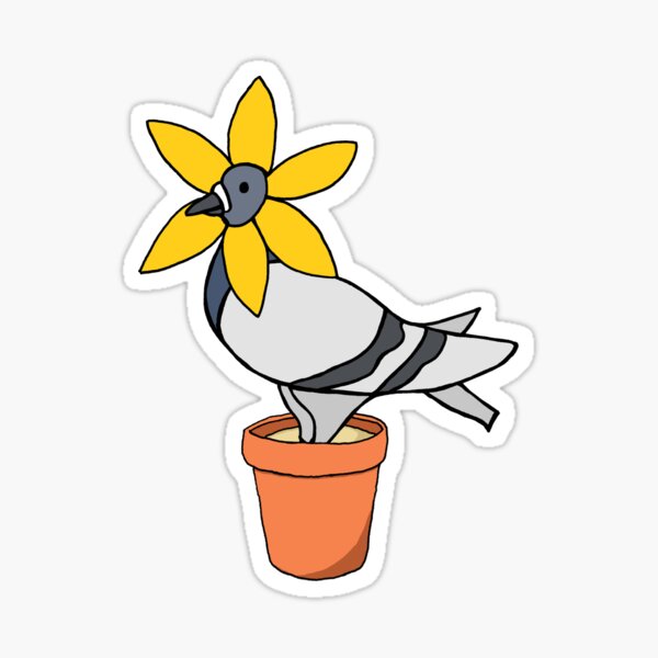 Fred the Pigeon Flower Coosplay Sticker Sticker