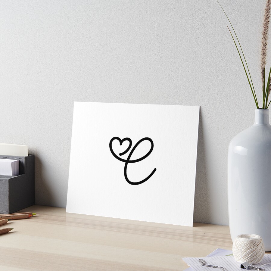 logs mini heart stickers – Letter C design