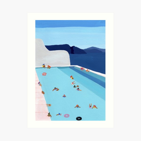 Coastal Pool Art Print