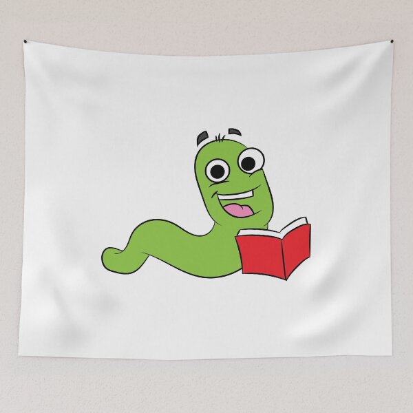 Item preview, Bookworm is reading a red book designed and sold by Mohja-Design.