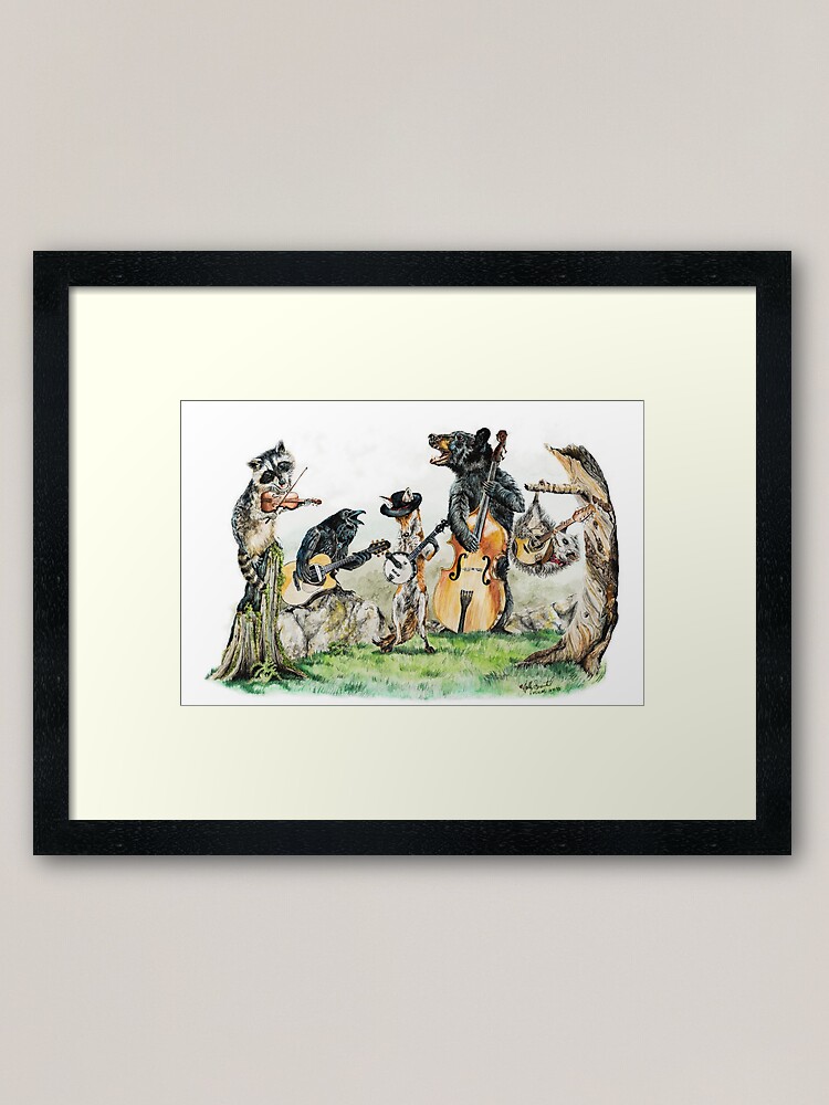 Alternate view of Bluegrass Gang - wild animal music Framed Art Print