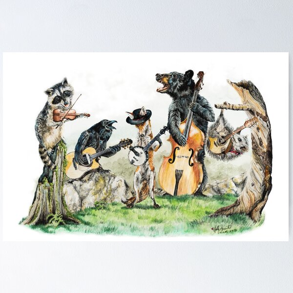 Item preview, Bluegrass Gang -  wild animal music designed and sold by HollySimental.