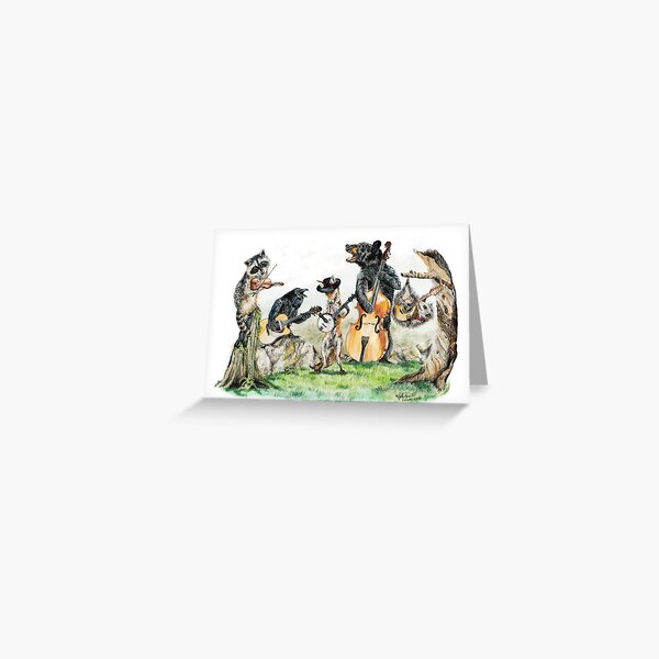 Bluegrass Gang -  wild animal music Greeting Card