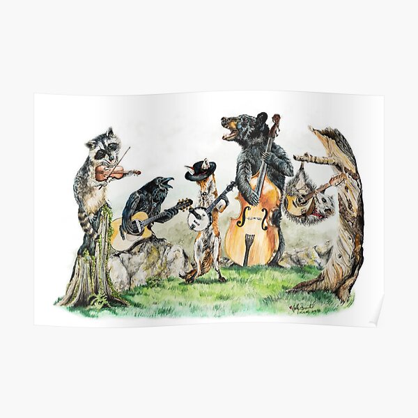 Bluegrass Gang - wild animal music Poster