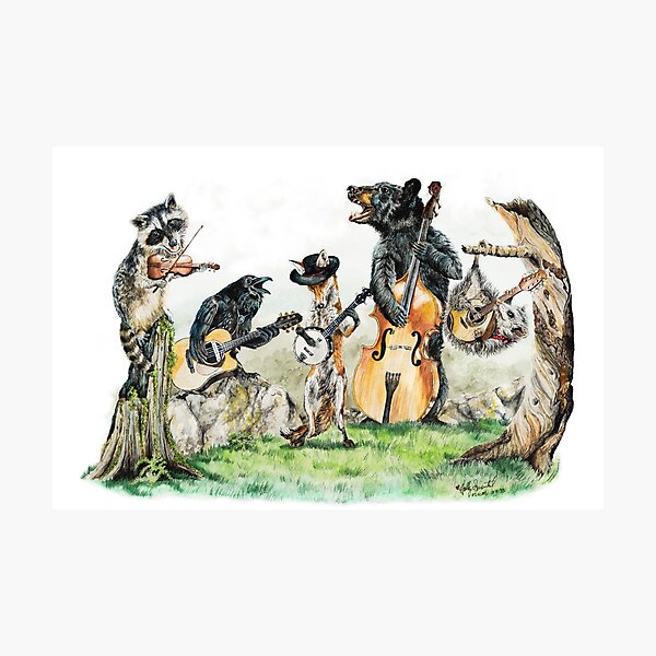 Bluegrass Gang - wild animal music Photographic Print