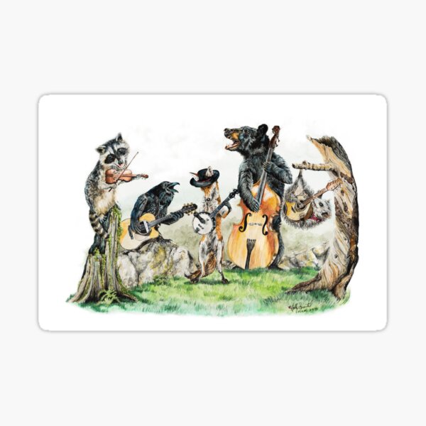 Item preview, Bluegrass Gang -  wild animal music designed and sold by HollySimental.