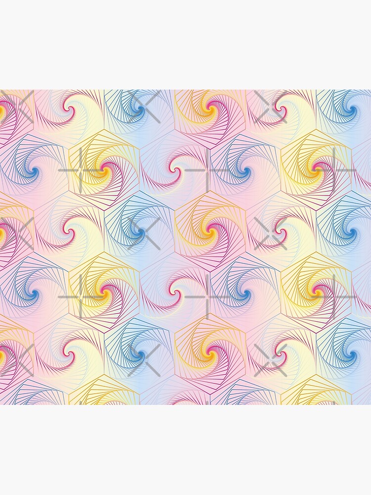 Futuristic hexagons in pastel by nobelbunt