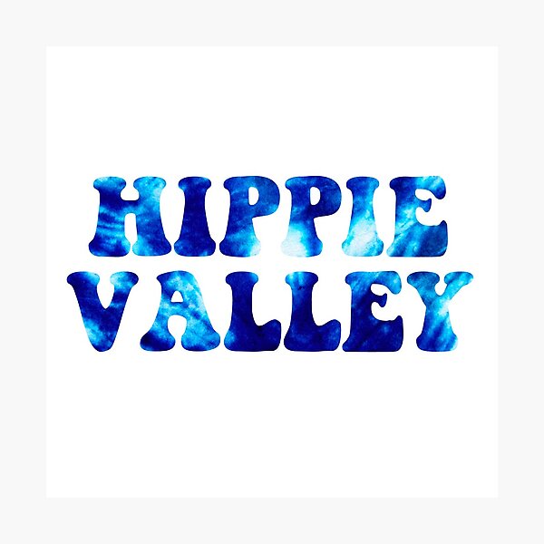 hippie valley blue tie dye Photographic Print