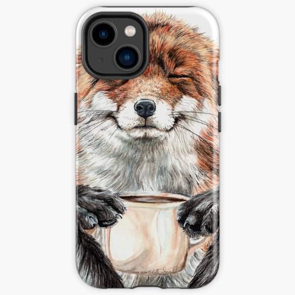 Morning Fox - cute coffee animal iPhone Tough Case