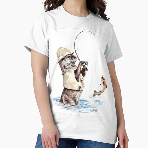 Item preview, Nature's Fisherman - otter trout fishing designed and sold by HollySimental.