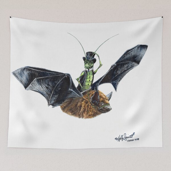Item preview, Rider in the Night - bat and cricket designed and sold by HollySimental.