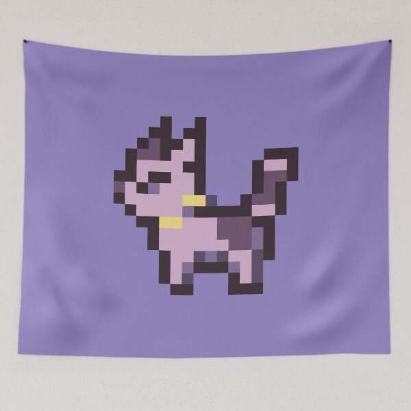 Aperçu de l'œuvre Chat violet 16 bits créée et vendue par PixelArtStore.