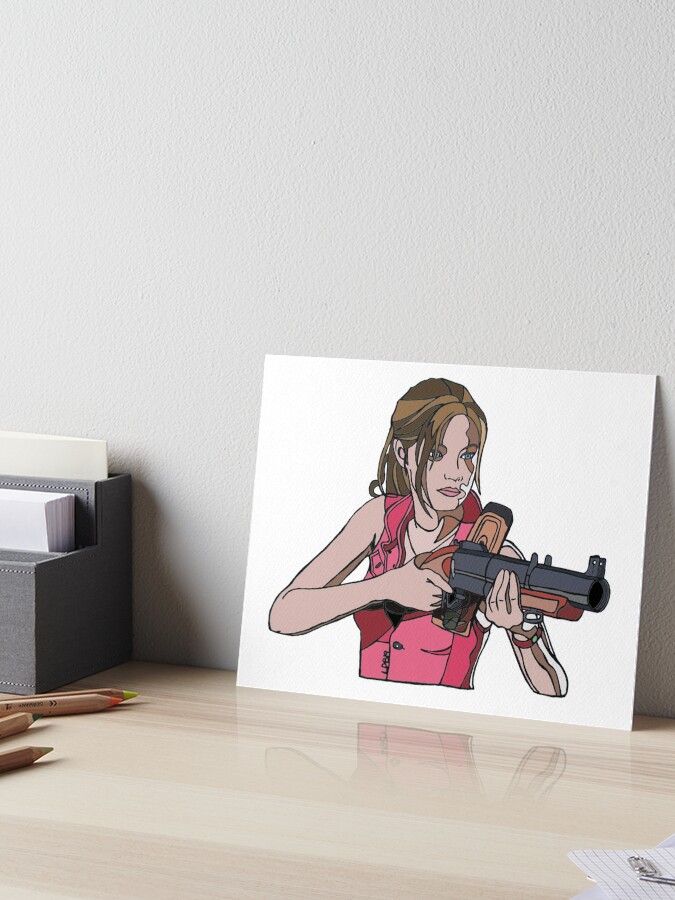 Resident Evil 2 Remake - Claire Redfield Art Board Print for Sale