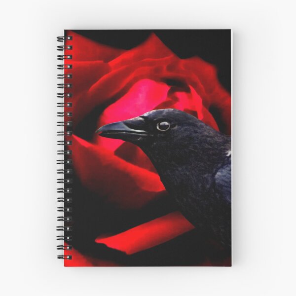 Item preview, Crow Black Bird Red Rose Gothic Home Decor Surreal Art A585 designed and sold by byNicol.