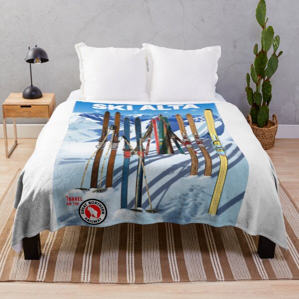 Item preview, Vintage-Style Ski Alta Travel Poster designed and sold by travelwitheric.