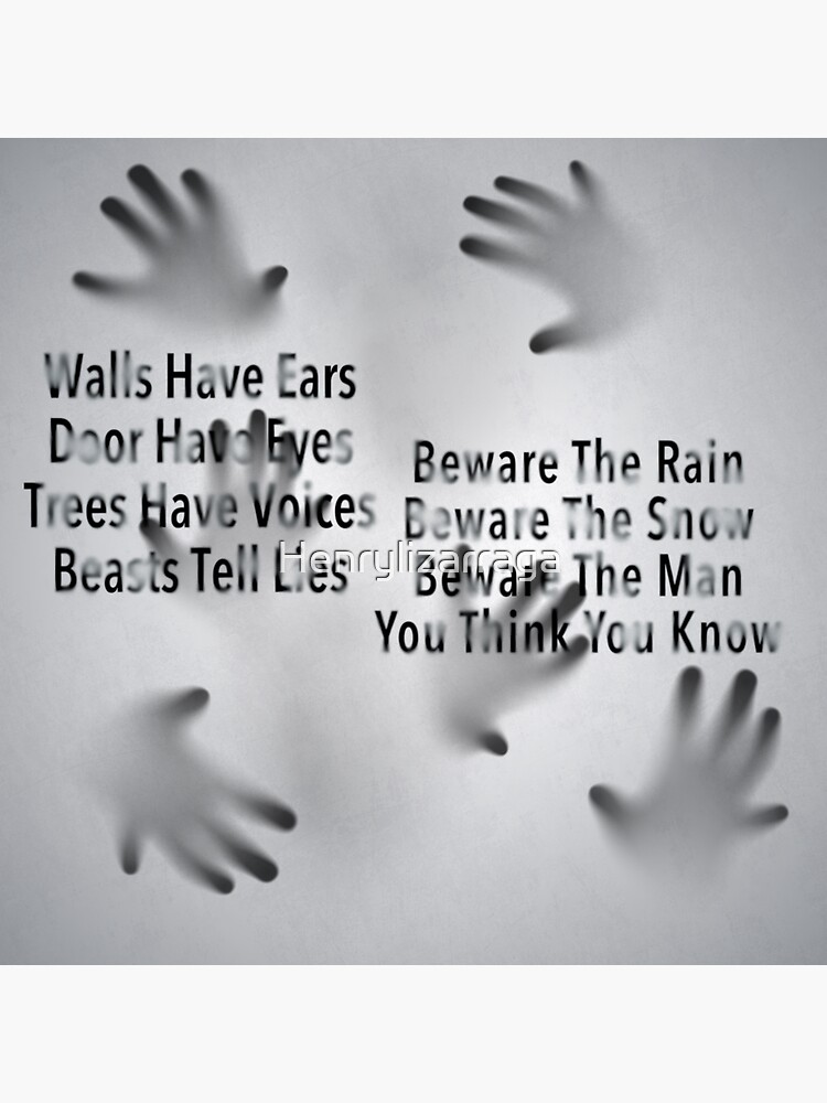 "Wall have ears doors have eyes" Sticker for Sale by Henrylizarraga